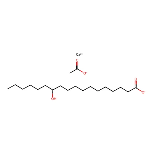 Calcium;12-hydroxyoctadecanoate;acetate structure