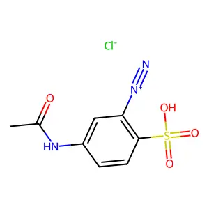 Benzenediazonium, 5-(acetylamino)-2-sulfo-, chloride (1:1) structure