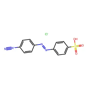 Benzenediazonium, 4-(2-(4-sulfophenyl)diazenyl)-, chloride (1:1) structure