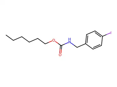 Carbamic acid, (p-iodobenzyl)-, hexyl ester structure