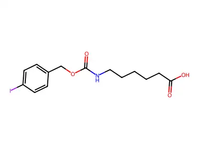 Hexanoic acid, 6-((((4-iodophenyl)methoxy)carbonyl)amino)- structure
