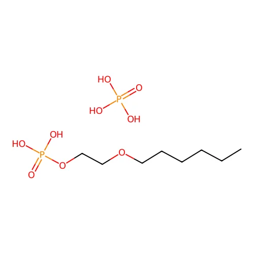 2-Hexoxyethyl dihydrogen phosphate;phosphoric acid structure