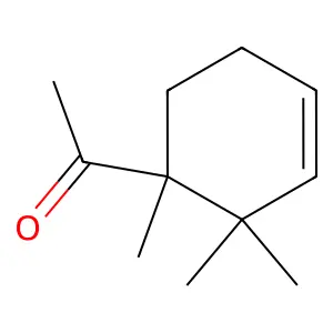 Ethanone, 1-[1,2,2(or 1,5,5)-trimethyl-3-cyclohexen-1-yl]- structure