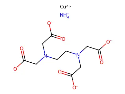 Edetate diammonium copper structure