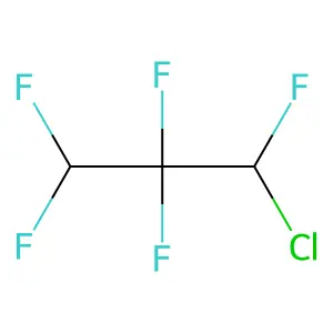 1-Chloro-1,2,2,3,3-pentafluoropropane structure