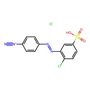 Benzenediazonium, 4-[2-(2-chloro-5-sulfophenyl)diazenyl]-, chloride (1:1) structure