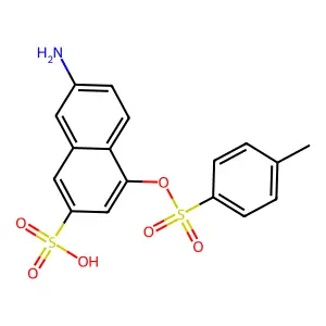 2-Naphthalenesulfonic acid, 7-amino-4-(((4-methylphenyl)sulfonyl)oxy)- structure