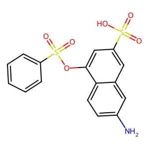 2-Naphthalenesulfonic acid, 7-amino-4-[(phenylsulfonyl)oxy]- structure