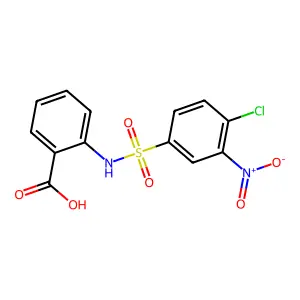 2-((4-Chloro-3-nitrophenyl)sulfonyl)anthranilic acid structure