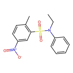 Benzenesulfonamide, N-ethyl-2-methyl-5-nitro-N-phenyl- structure