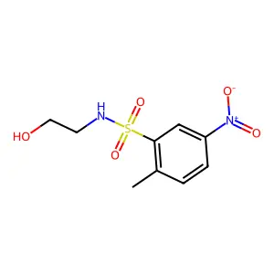 Benzenesulfonamide, N-(2-hydroxyethyl)-2-methyl-5-nitro- structure