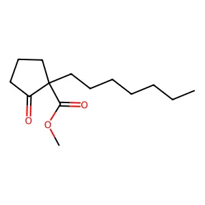 Cyclopentanecarboxylic acid, 1-heptyl-2-oxo-, methyl ester structure