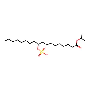 Octadecanoic acid, 9(or 10)-(sulfooxy)-, 1-(1-methylethyl) ester structure
