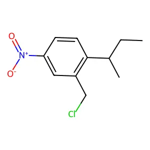 Benzene, 2-(chloromethyl)-1-(1-methylpropyl)-4-nitro- structure
