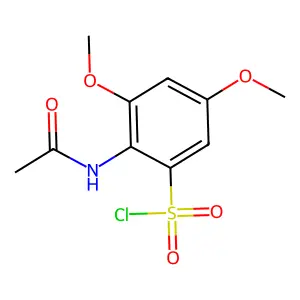 Benzenesulfonyl chloride, 2-(acetylamino)-3,5-dimethoxy- structure