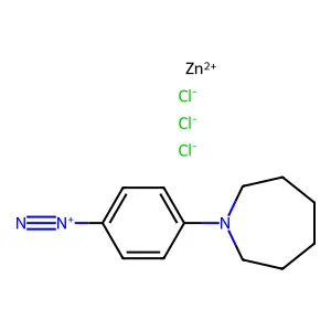 Benzenediazonium, 4-(hexahydro-1H-azepin-1-yl)-, trichlorozincate(1-) (1:1) structure