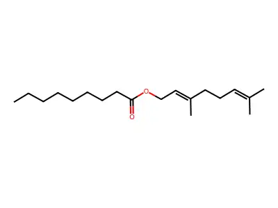 Geranyl pelargonate structure