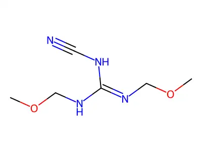 1-Cyano-2,3-bis(methoxymethyl)guanidine structure