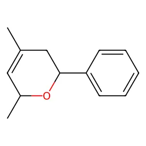 2H-Pyran, 3,6-dihydro-4,6-dimethyl-2-phenyl- structure