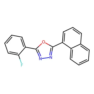 2-(2-Fluorophenyl)-5-(1-naphthyl)-1,3,4-oxadiazole structure