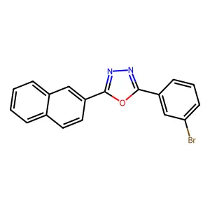 2-(3-Bromophenyl)-5-(2-naphthyl)-1,3,4-oxadiazole structure