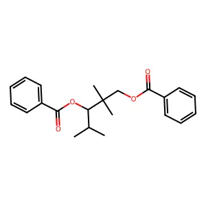 Trimethylpentanediyl dibenzoate structure