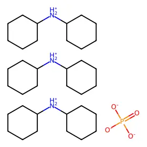 Cyclohexanamine, N-cyclohexyl-, phosphate (3:1) structure