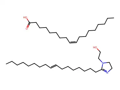 2-(2-Heptadec-8-enyl-4,5-dihydroimidazol-1-yl)ethanol;octadec-9-enoic acid structure