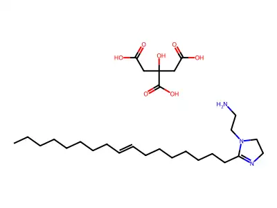 2-Heptadec-8-enyl-4,5-dihydro-1H-imidazole-1-ethylamine monocitrate structure