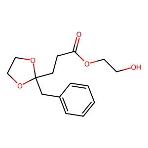 1,3-Dioxolane-2-propanoic acid, 2-(phenylmethyl)-, 2-hydroxyethyl ester structure