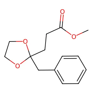 1,3-Dioxolane-2-propanoic acid, 2-(phenylmethyl)-, methyl ester structure