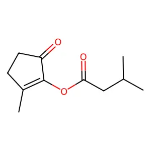 2-Methyl-5-oxo-1-cyclopenten-1-yl isovalerate structure