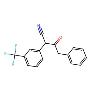 Benzenebutanenitrile, beta-oxo-alpha-(3-(trifluoromethyl)phenyl)- structure