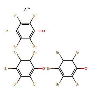 phenol, pentabromo-, aluminum salt structure