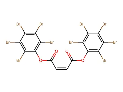 2-Butenedioic acid (2Z)-, bis(pentabromophenyl) ester structure