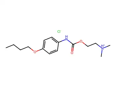 2-(Dimethylamino)ethyl (4-butoxyphenyl)carbamate--hydrogen chloride (1/1) structure