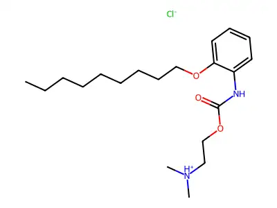 Carbanilic acid, o-nonyloxy-, 2-(dimethylamino)ethyl ester, hydrochloride structure