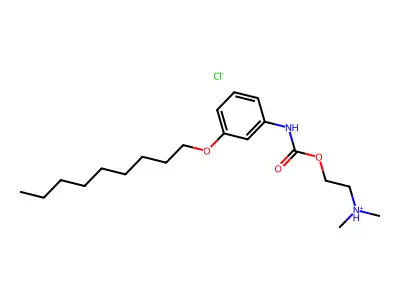 Carbanilic acid, m-nonyloxy-, 2-(dimethylamino)ethyl ester, hydrochloride structure