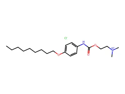 Carbanilic acid, p-nonyloxy-, 2-(dimethylamino)ethyl ester, hydrochloride structure