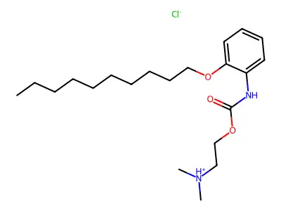 Carbanilic acid, o-decyloxy-, 2-(dimethylamino)ethyl ester, hydrochloride structure