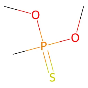 O,O-Dimethyl P-methylphosphonothioate structure