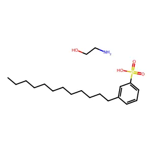 Benzenesulfonic acid, 3-dodecyl-, compd. with 2-aminoethanol (1:1) structure