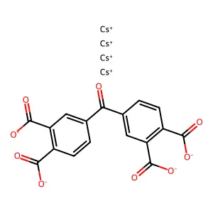 1,2-Benzenedicarboxylic acid, 4,4'-carbonylbis-, cesium salt (1:4) structure