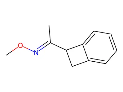 1-(7-bicyclo[4.2.0]octa-1,3,5-trienyl)-N-methoxyethanimine structure