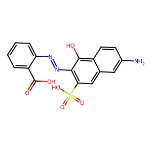 Benzoic acid, 2-(2-(6-amino-1-hydroxy-3-sulfo-2-naphthalenyl)diazenyl)- structure