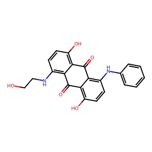 9,10-Anthracenedione, 1,5-dihydroxy-4-((2-hydroxyethyl)amino)-8-(phenylamino)- structure