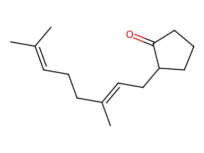 Cyclopentanone, 2-(3,7-dimethyl-2,6-octadienyl)- structure