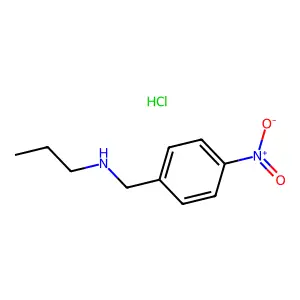 Benzenemethanamine, 4-nitro-N-propyl-, hydrochloride (1:1) structure