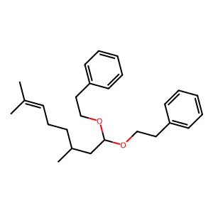 1,1'-((3,7-Dimethyl-6-octen-1-ylidene)bis(oxy-2,1-ethanediyl))bis(benzene) structure