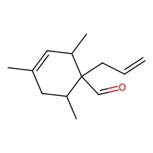 3-Cyclohexene-1-carboxaldehyde, 2,4,6-trimethyl-1-(2-propen-1-yl)- structure